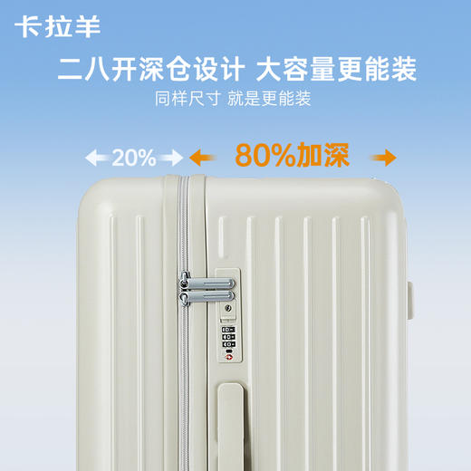 【卡拉羊魔方体云朵箱行李箱】全系赠收纳袋 轻盈出 衣柜式私密隔层 2:8大容量深仓 商品图1