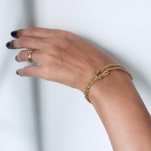 LHWINDSOR knot打结手链欧美锁链麻花粗金链手环LHWindsor 商品图3