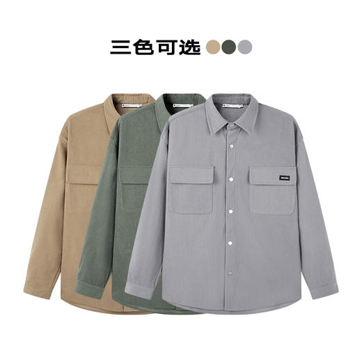 gxgjeans男装春秋衬衫男华夫格军绿休闲工装衬衣外套情侣 热卖衬衫 商品图4