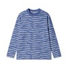 T1742秋季新款美式潮牌条纹圆领套头上衣户外情侣宽松时尚打底衣 商品缩略图3