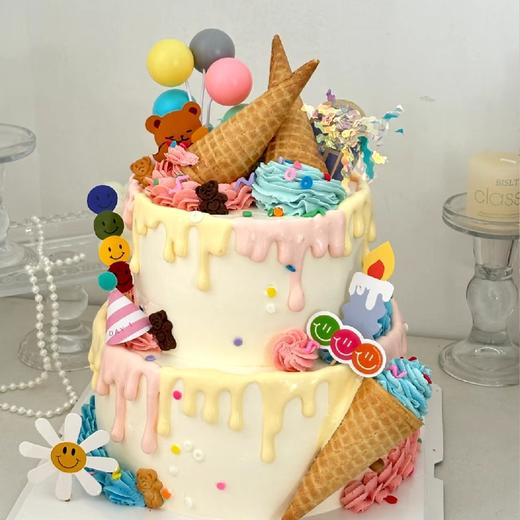 【派对主题双层蛋糕019】 商品图0