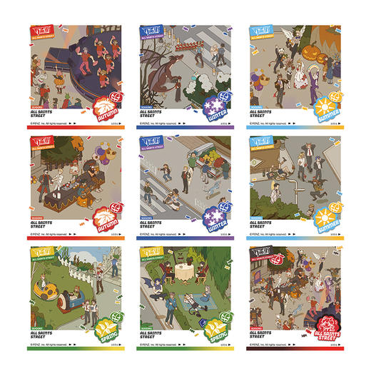 《非人哉官方店》万圣街四季万圣系列伪拍立得盲盒动漫周边镭射收藏卡 商品图4