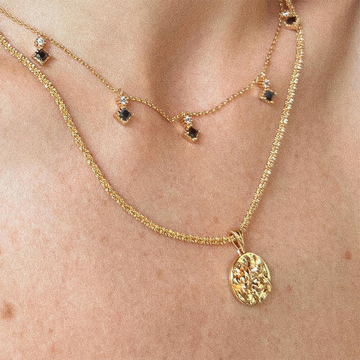 LHWINDSOR Fine Jewelry 原创设计小黑钻锁骨链优雅精致 商品图3