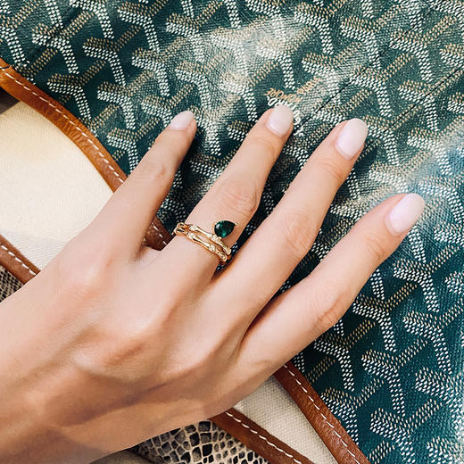 LHWINDSOR 竹叶戒指LHWindsor设计感小众复古简约尾戒女叠戴戒指 商品图2