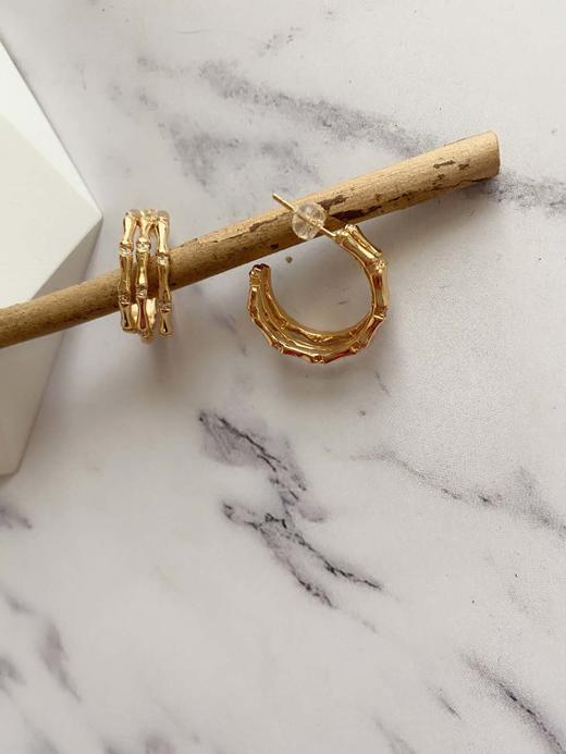 LHWINDSOR 小众竹节复古冷淡风多层设计耳钉戒指项链手链套装 商品图10