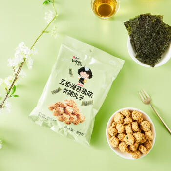 张君雅小妹妹干脆面 海苔味80g  休闲丸子 囤货 年货节 年货零食 商品图2