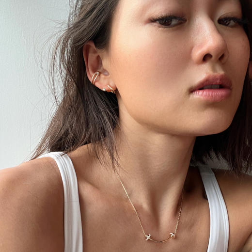 LHWINDSOR 运动系列之微笑的杠铃项链小众轻奢健身哑铃吊坠锁骨链 商品图4