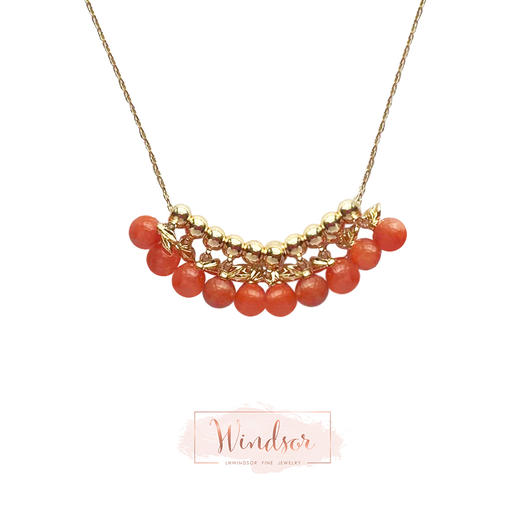 LHWINDSOR 原创设计小橘子项链橙色珠串 商品图0