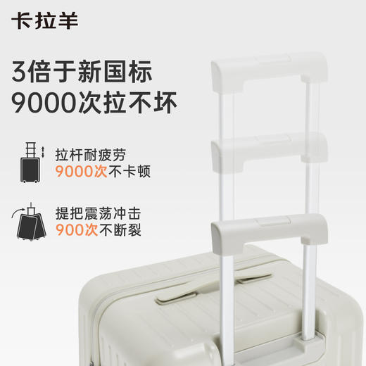 【卡拉羊魔方体云朵箱行李箱】全系赠收纳袋 轻盈出 衣柜式私密隔层 2:8大容量深仓 商品图2