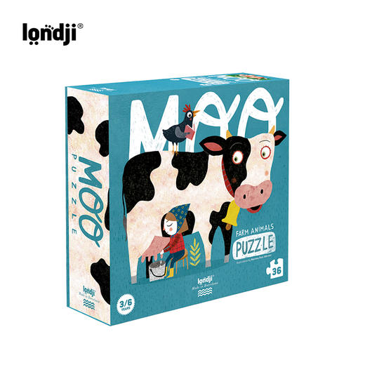 londji 我的小农场 拼图 二阶拼图 适合3岁+ 认知提升 不规则大图案 西班牙品牌-PZ020U 商品图0