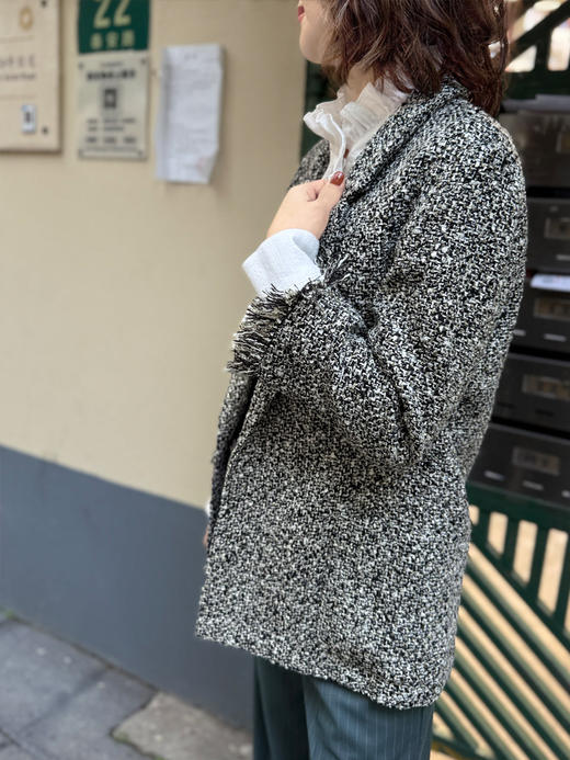 TYNVIE 西装领无纽扣外套 - 香槟金 商品图6