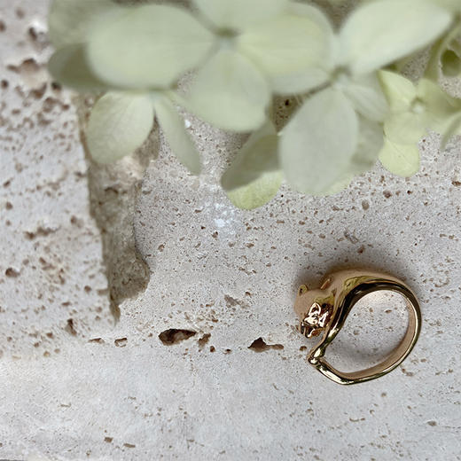 LHWINDSOR 原创设计金色小猎豹戒指 商品图2