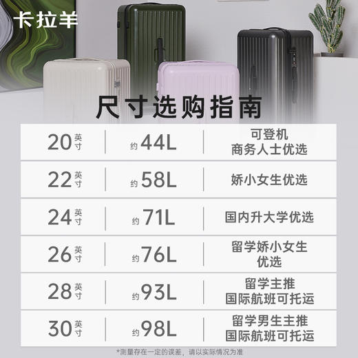 【卡拉羊魔方体云朵箱行李箱】全系赠收纳袋 轻盈出 衣柜式私密隔层 2:8大容量深仓 商品图5