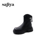 预售10天发|Safiya/索菲娅2024冬季休闲圆头增高厚底粗跟时尚百搭加绒后拉链短踝靴 SF44116414/SF44118414 商品缩略图6