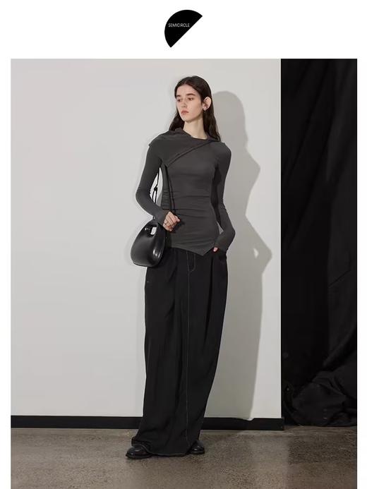 半圆/D24410516/不规则高领打底衫 商品图1