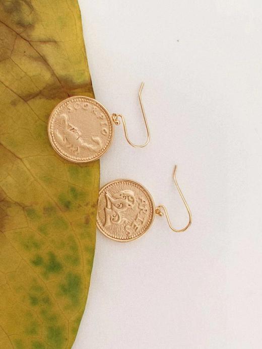 LHWINDSOR复古星座钱币耳环项链小众硬币饰品套装 商品图3