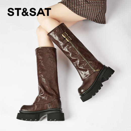 星期六时髦显瘦保暖绒里裤腿靴SSC4119EG5 商品图4