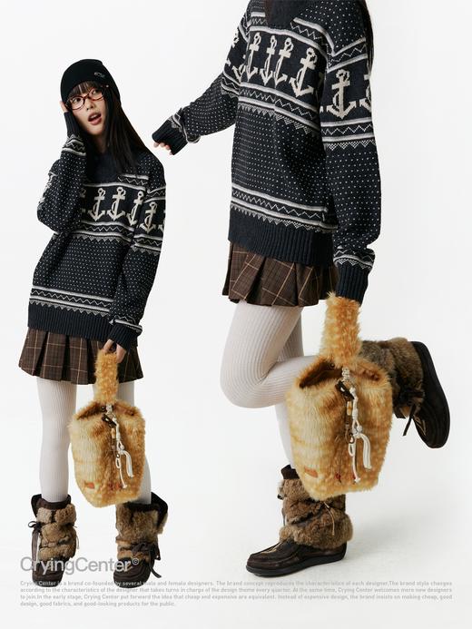 CryingCenter 小鹿毛绒手提包单肩包 哭喊中心 商品图6