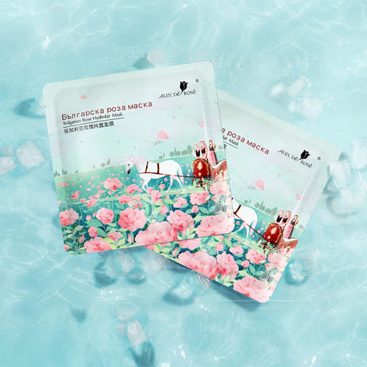 【到手60片】保加利亚玫瑰纯露面膜 补水保湿 面贴膜 商品图3