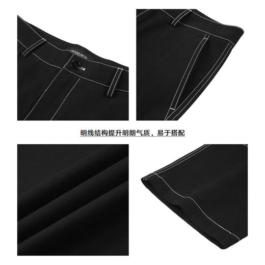 gxgjeans男装春季明线结构宽松休闲长裤子 商品图3