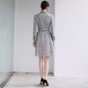 IWY/冰川灰长袖连衣裙厚款气质时尚高级感收腰职场文案职业装教师24Q666 商品缩略图2