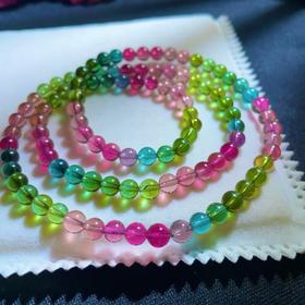 5mm-6mm多圈彩虹碧玺手串