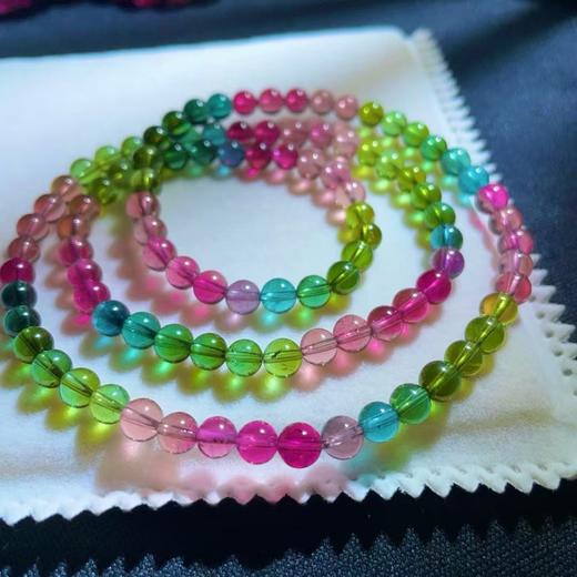5mm-6mm多圈彩虹碧玺手串 商品图0