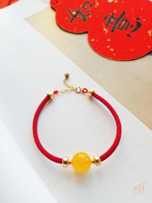 蜜蜡转运珠吉祥红绳 商品图1