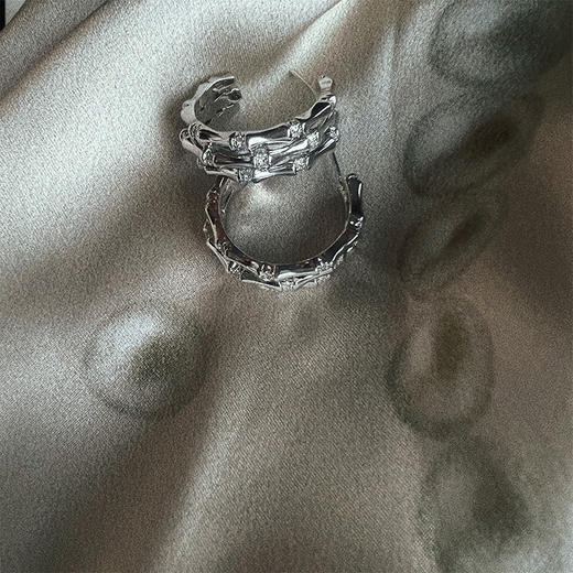 LHWINDSOR 小众竹节复古冷淡风多层设计耳钉戒指项链手链套装 商品图3