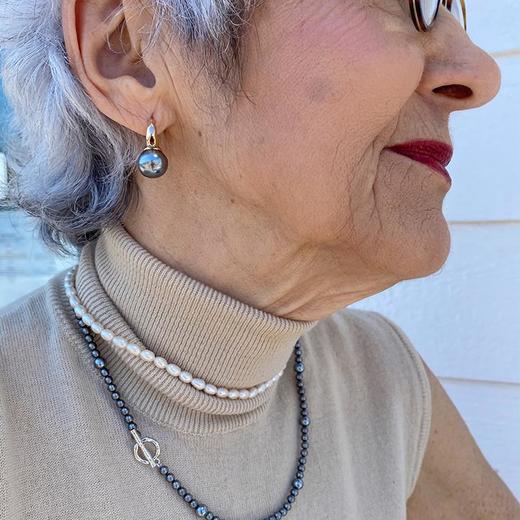 LHWINDSOR 原创设计简约Grey curve 灰珠项链手链自由组合套装 商品图4