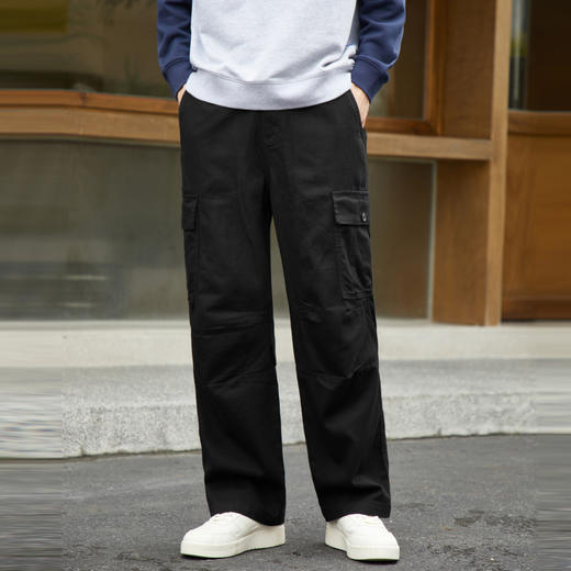 gxg.jeans男装秋季修饰腿型多色宽松版休闲牛仔工装裤J24D10507323 商品图4