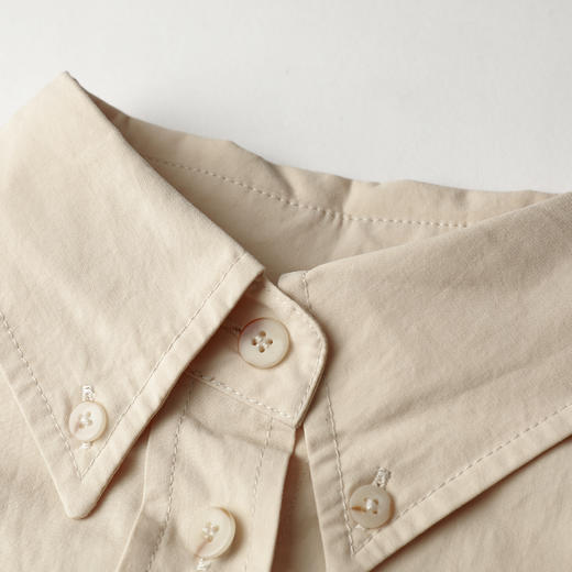 ROMI STUDIO “多面优雅” 100%棉宽松廓形龟背感长袖衬衣 23AWT082 商品图2