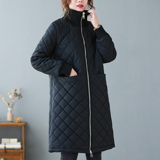 雀说宽松中长款加厚韩版显瘦轻薄棉服棉衣AL09-9229 商品图2