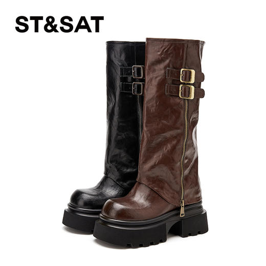 星期六时髦显瘦保暖绒里裤腿靴SSC4119EG5 商品图6