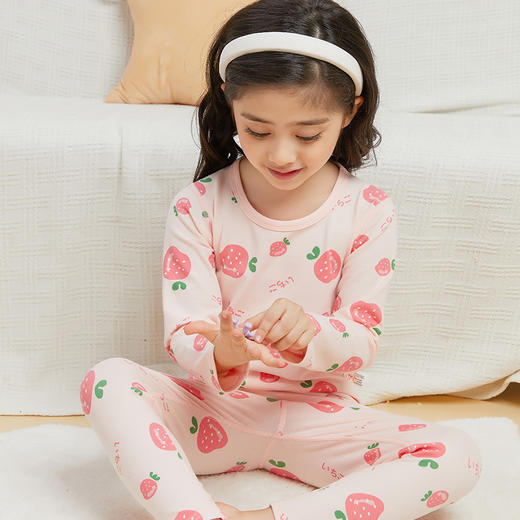 【两套起拍，拍一套不发货】莱卡纯棉儿童秋衣秋裤A类 男女童睡衣家居服内衣套装童装100% 商品图5