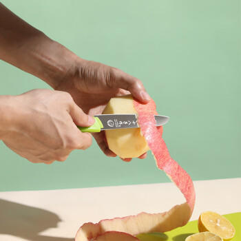 十八子作 家用厨房切削皮菜刀 办公室露营便携小刀带刀套水果刀 商品图1