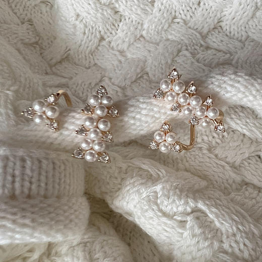 LHWINDSOR 泡沫耳钉原创设计chic珍珠泡泡简约气质耳饰 商品图4