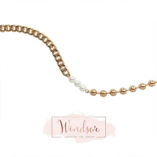 LHWINDSOR 复古间珠长链盖茨比风格毛衣链双层叠加choker多种戴法 商品图0