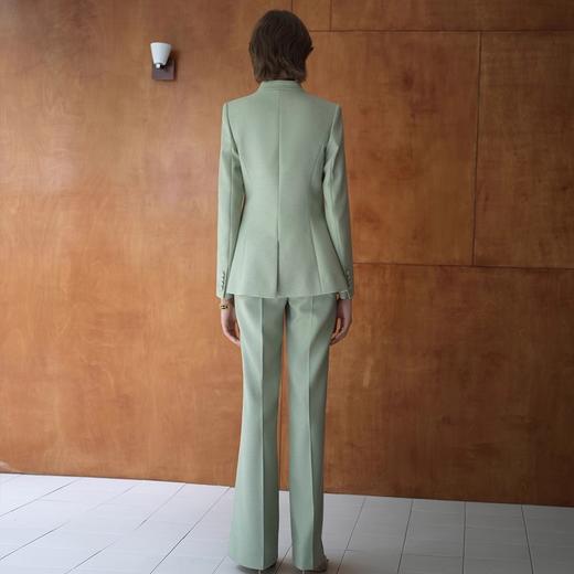IWY/职场套装女绿色加厚西装外套无领中长款显瘦职业装气质阔腿裤装CP2182 商品图3