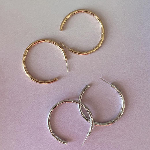 LHWINDSORCity of stars星光大环碎钻金银色欧美ins耳环LHWindsor 商品图2