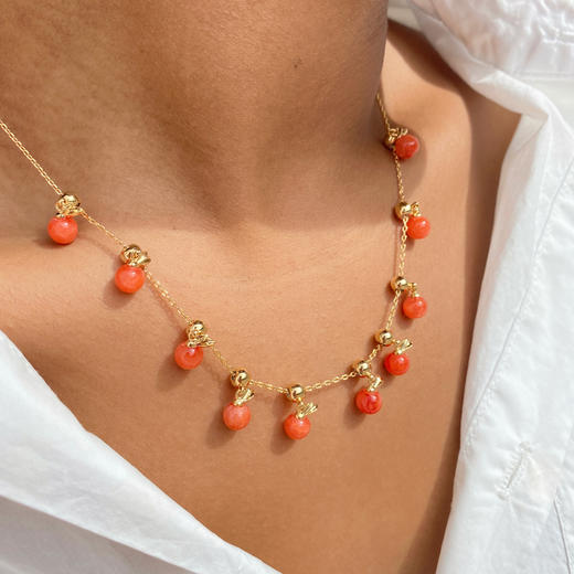 LHWINDSOR 原创设计小橘子项链橙色珠串 商品图1