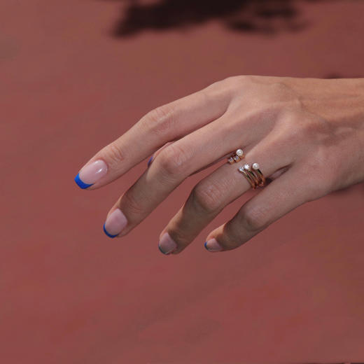 LHWINDSOR 小气泡叠加开口戒指三枚自由组合指环小众简约百搭饰品 商品图2