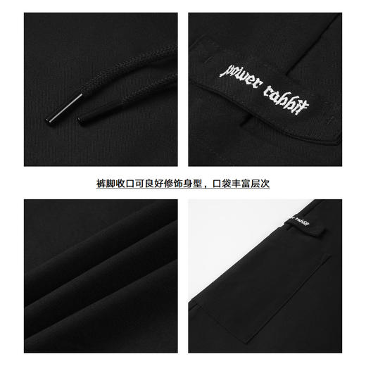 gxgjeans男装休闲裤春季黑色工装束脚裤子 商品图3