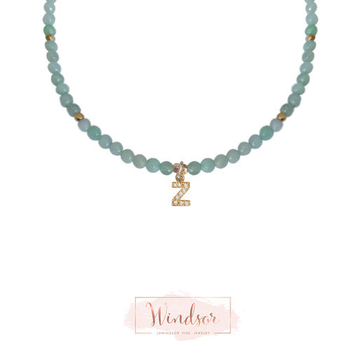 LHWINDSOR 原创设计青玉字母项链手链珠串项链手链 商品图4