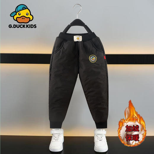 G.DUCK哈罗小黄鸭儿童加厚棉裤防雨防风防雪男童加绒裤子冬季女童保暖长裤外穿潮童80-150 商品图1