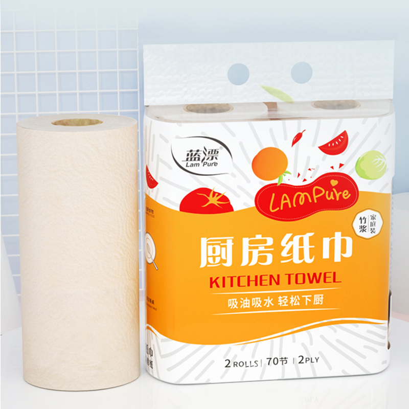 【自营】蓝漂(Lam pure)厨房用纸吸水吸油厨房纸巾卷筒式厨房专用卷纸纸家用实惠装LP-21026