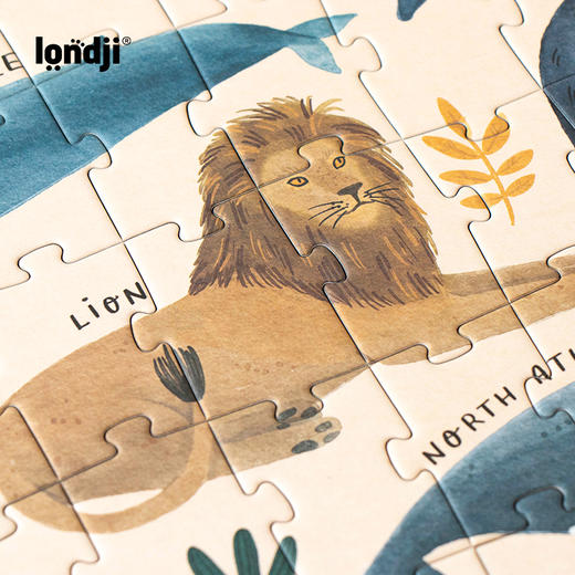 londji 神奇动物 4阶拼图 适合7岁+ 知识科普 保育概念认知 外语读物 西班牙品牌 PZ604U 商品图6