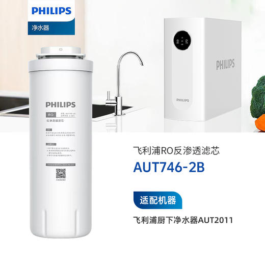  飞利浦（PHILIPS）AUT2011两年换RO滤芯 AUT746-2B 商品图0