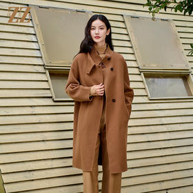 佐尔美气质简约时尚绵羊毛双面呢大衣外套女M44YS05