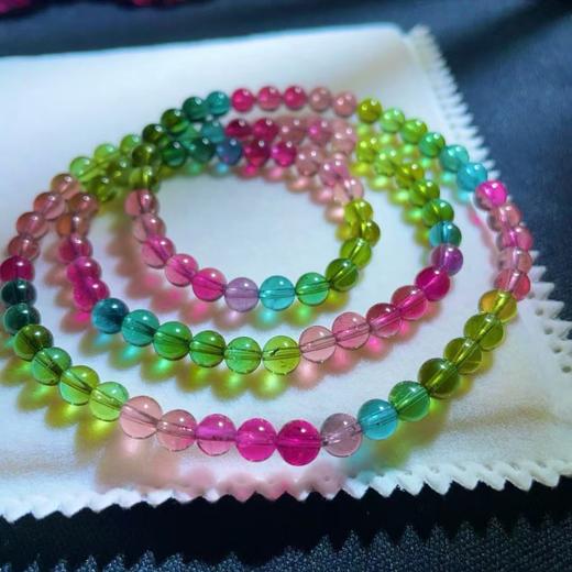 5mm-6mm多圈彩虹碧玺手串 商品图2